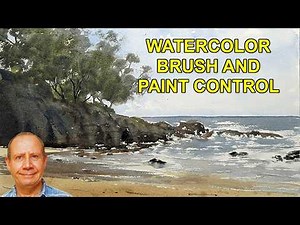 Simple watercolor Seascape Tutorial: Mastering the Dry Brush Technique