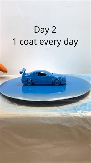 Automotive project spraying one coat per day until it’s unrecognisable #amsr #skyline