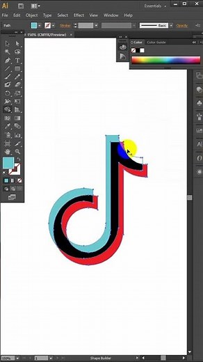 How To Make a Tiktok logo design in Adobe Illustrator #shorts #tutorial 2025 #logo