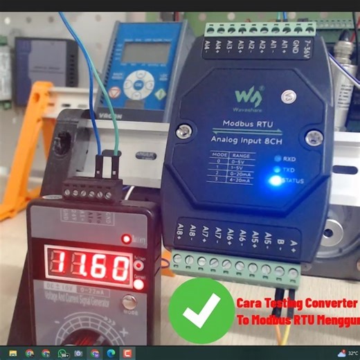 @bisaioti on Instagram: "❗ Teknisi Wajib Tahu! Test Converter Analog ke Modbus Pakai Modbus Poll Sebelum converter 4–20mA ke Modbus RTU dipasang ke PLC atau SCADA, wajib dilakukan testing terlebih dahulu. Di video ini ditunjukkan cara: ✔ testing converter Waveshare 4–20mA to Modbus RTU ✔ menggunakan Modbus Poll sebagai Modbus master ✔ memastikan wiring, baudrate, slave ID, dan register sudah benar ✔ memastikan nilai arus terbaca normal di register Modbus Testing ini penting untuk menghindari: ❌ 