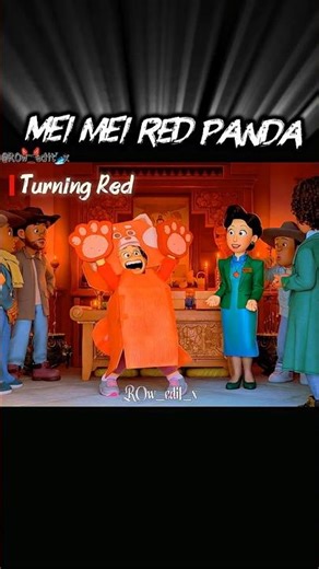 Mei Mei Wears Panda Skin 🐼🔥 | Turning Red Funny Edit 😂 | #shorts#turningred #animation #edit