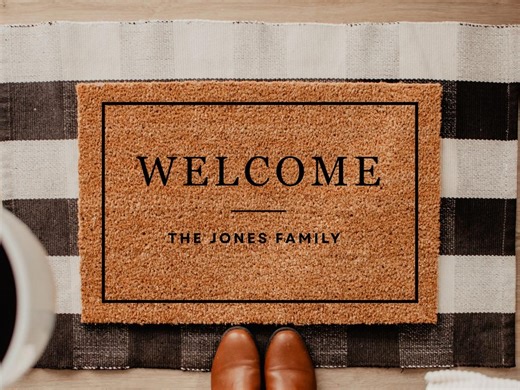Welcome Doormat,custom Welcome Mat,welcome Personalized Name Doormat,custom Doormat,double Door Doormat,extra Large Mat, Large Doormat DM18 - Etsy