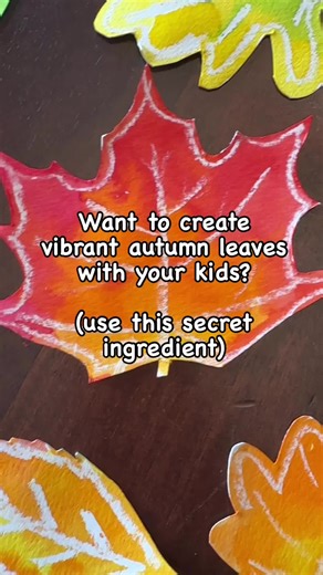Magical wax relief autumn leaves (with a secret ingredient!) 🍂 Looking for a fun, simple and magical fall craft to do with your little wildlings? 🍁 Make wax resist watercolour leaves. For vibrant leaves use my secret ingredient—liquid watercolor paint! 🌈 ✨ What you’ll need: - Watercolor paper leaf cutouts - White crayon (stockmar beeswax is my fav)* - Liquid watercolor paint (the key to that VIBRANT colors!)** *get it here: https://amzn.to/47B83ut **these ones: https://amzn.to/3ztZPaW (affili