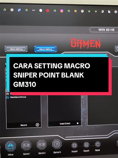 Cara Setting Macro Sniper untuk GM310 di Point Blank