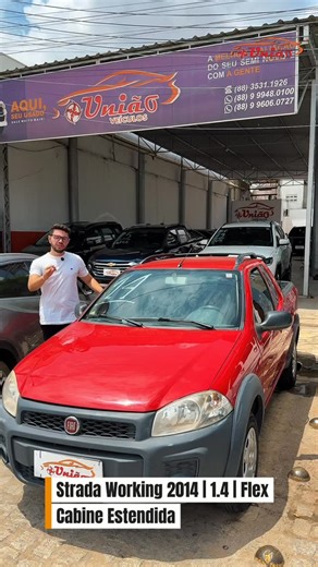 União Veiculos | Essa Strada Working, está te esperando aqui na União Veículos. 🏁Strada Working 📅2014 💨Motor 1.4 ⛽️Flex 📌Cabine Estendida 🌟Completa! Extra!... | Instagram
