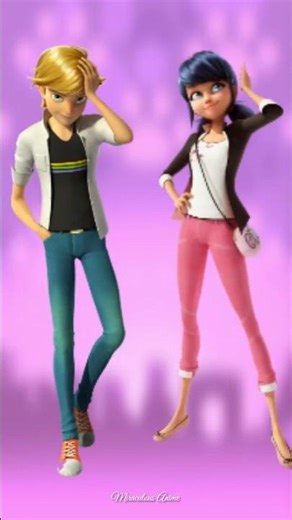 Adrinette from different animation #miraculous #ladybug #shorts