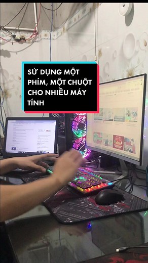 Sử dụng một bàn phím và một chuột cho nhiều máy tính cùng lúc, hơi phí nếu không biết 😁 #learnontiktok #xuhuong #laptop #meomaytinh #thuthuatcongnghe