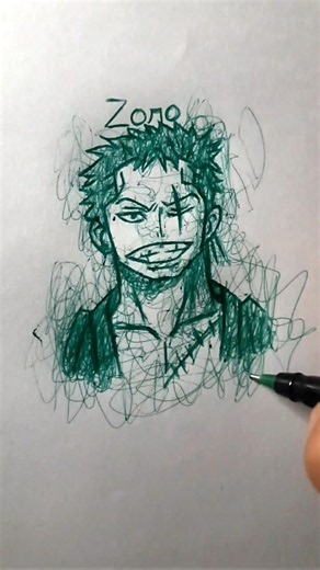 Zoro (Roronoa Zoro) Ball Pen Drawing #howtodraw #art #trending #drawing #sketch #onepiece #zoro