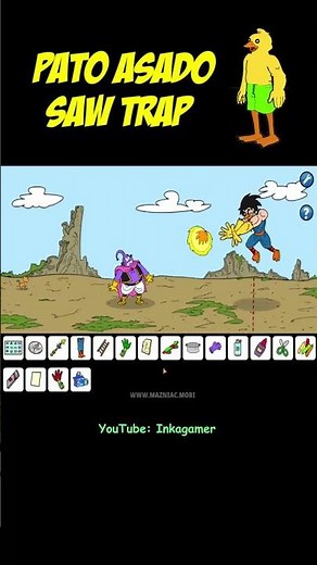Pato Asado and Goku vs Majin Boo - Pato Asado Saw Trap