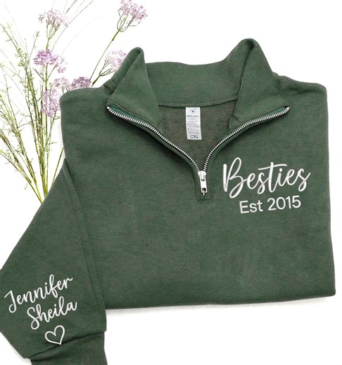 Personalized Besties Sweatshirt, Best Friends Crewneck, Girls Weekend Trip Matching Sweaters, Best Friend Birthday Gift, Best Friends Shirt - Etsy