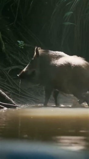 Can a Wild Boar Escape the Anaconda's Death Grip? 🐍🐗 #Shorts"