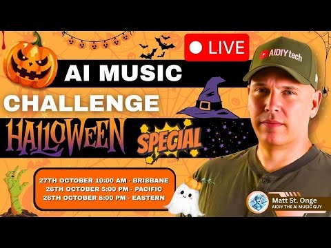 Spooktacular AI Music Halloween Live 🎃 | Creating Haunted Beats with Matt AIDIY