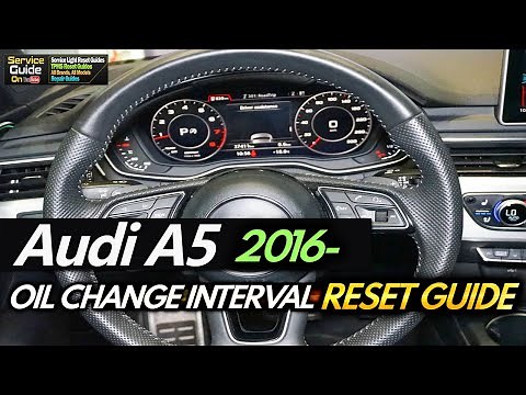 AUDI A5 Service Oil Interval Reset 2017 2018 2019
