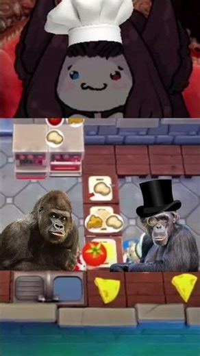 🌹Overcooked 2🌹 Two monkies stare at each other