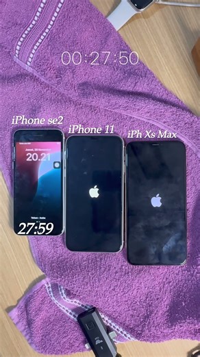Test boot iPhone SE 2020 vs iPhone 11 vs iPhone XS Max