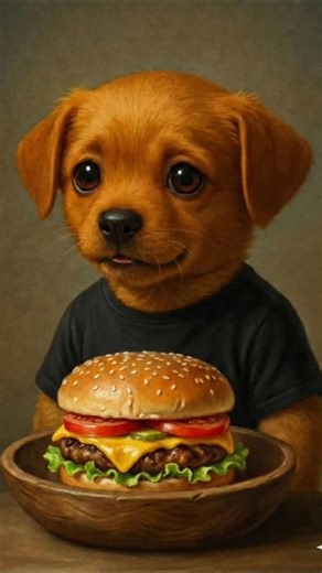 Cute Dog Eating a Big Burger 🍔🐶 | Adorable Moment