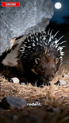 African Crested Porcupine – The Spiky Giant of Africa! 🦔🌍 #naturefacts #wildlife #animals #nature
