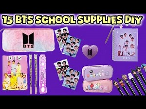 (15 DIYs ) Cutest BTS Crafts Every ARMY Will Love!”💜✨| bts craft compilation| bts school supplies|
