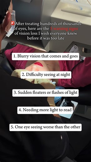 5 warning signs of vision loss you shouldn’t ignore 🚨 If you’re experiencing any of these, it may be time for a comprehensive eye exam: • Blurry vision that comes and goes • Difficulty seeing at night • Sudden floaters or flashes of light • Needing more light to read • One eye seeing worse than the other Early detection can protect your vision and your quality of life. Schedule your eye exam today: 🌐 https://schneiderlasik.com 📞 951.737.6402 #SchneiderLASIK #EyeHealth #VisionCare #LASIKExpert