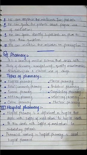 Types of pharmacy, hospital and clinical pharmacy
