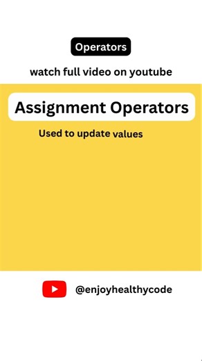 Assignment Operators