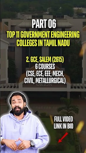 GCE Salem 2025 | TNEA Cutoffs, Placements & Fees Explained | Top Engineering College