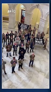 Veterans protest against the war in front of the Capitol