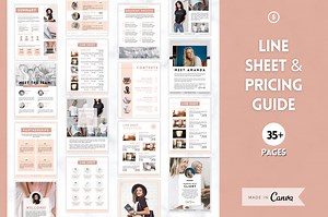 35 Editable Line Sheet Templates, a Brochure Template by Templatables
