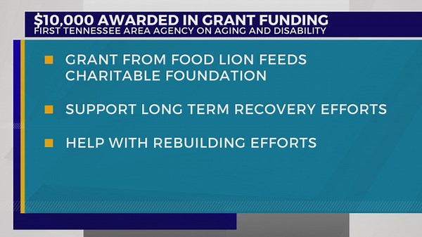 Food Lion Feeds Charitable Foundation awards $10k to First Tennessee Area Agency on Aging and Disability