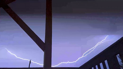 Massive Anvil Crawler Lightning in Slow-Mo