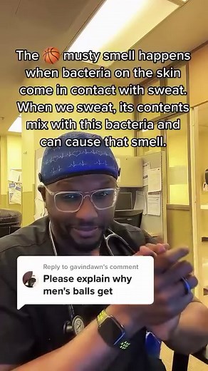You have sweat glands almost all over your body, and there are two major types - Eccrine and Apocrine. In your armpits and down below, you have the apocrine sweat glands. The sweat produced typically does not have an odor, but you could sometimes develop a musty smell when sweat mixes with local bacteria on the skin down below. Other factors might also affect the nature of the odor. Lifestyle habits, good hygiene, diet, and avoiding stress might help manage this. #bodyodor #menshealth #malehygie