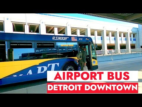 🚍Airport Bus Ride 261 from Detroit Downtown | DTW | Detroit, Michigan