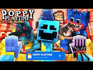 Poppy Playtime Mod For MCPE 1.21+ || Horror Poppy Playtime Mod || 100% Working Mod #poppyplaytim