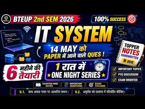 IT-System One Shot Marathon 🔥 | 2nd Semester All Branch | सम्पूर्ण तैयारी | BTEUP Semester Exam 2026