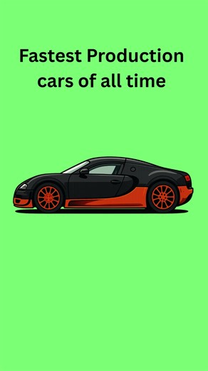Top 10 fastest production cars of all time #bugatti #koenigsegg #fastcar #carfacts #top10