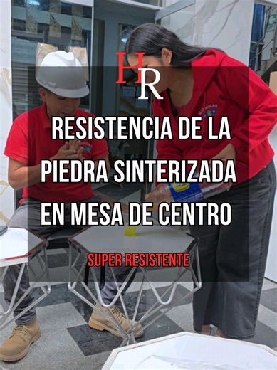 Mesa de centro en piedra sinterizada — resistente a bebidas