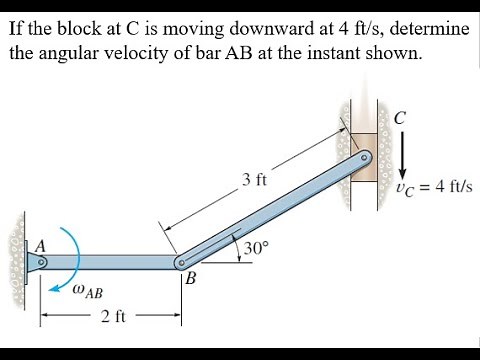 Dynamics, Hibbeler, Ch 16 problem 58, Relative Motion- angular velocity of link