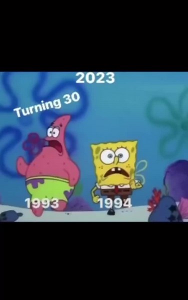 #spongebob #squarepants #sea #bob #patrick #old #pink #yellow #bubble #star #ocean #bikini #bottom #salt #green #flower #30 #1993 #1994 #no #why #life #nothing #escape #run