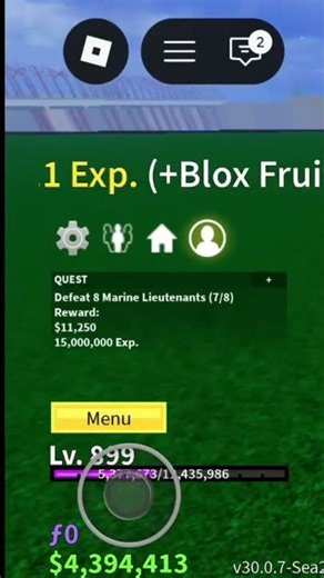 Roblox blox fruits (level 900)