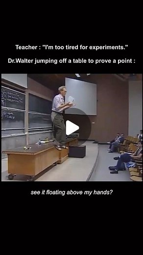 Science Of The Universe on Instagram: "Free fall ‍ . Follow @scienceoftheuniverse for more!  . #memes #physicsmemes #physics #lecture #education #imagination #fun #experiment #class #gravity #science #sciencememes #gravitation #weightless #weight #push #muscle #force #free . Disclaimer : This is just a short edit of @dr.walterlewin lectures on YouTube. Full video : https://youtu.be/Z07tTuE1mwk"