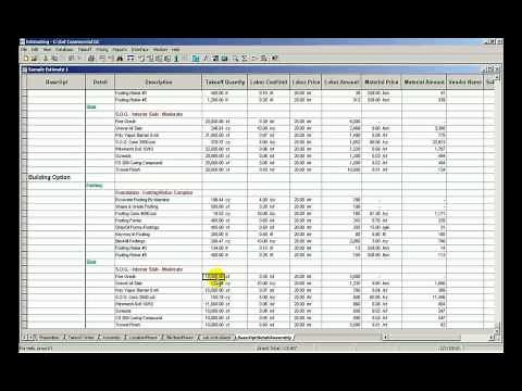 Sage Estimating: Video 3 Copy Takeoff Assembly, Pervasive (Legacy)