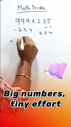Distributive Property Trick 🔥 Solve 999 × Any Number in Seconds!