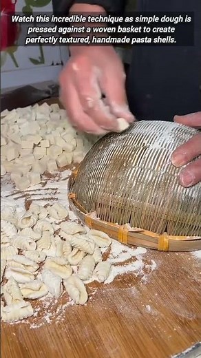 Watch How Simple Dough Becomes Beautifully Textured Shell Pasta