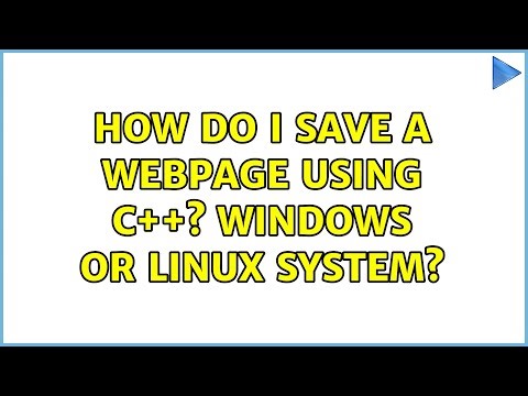 How do I save a webpage using C++? Windows or Linux System?