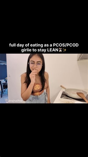 Sunaina on Instagram: "You girls keep asking- how I eat to keep my hormones balanced, my belly flat, and my energy stable all day. So here’s a realistic full day of eating as a PCOS girlie 🌸 ➡️ SAVE this reel for your PCOS/PCOD meal inspo 💕 Morning: 1 glass warm water + electrolytes / pink salt + lemon 🤌Reduces cortisol, bloating & keeps my energy up for the day. Breakfast: 3 eggs + mushrooms + onion + fruit. 🤌 High-protein mornings = no sugar crash, no cravings, 