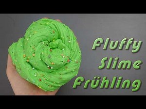 Fluffy slime for spring - make it yourself - DIY
