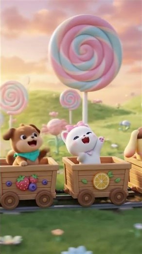 Cute 3D Animal Cartoon for Kids 🌈🐾 | Candy World Trip #shorts #kids