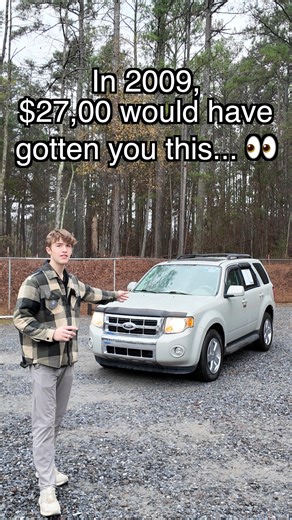 Evans Auto Sales on Instagram: "In 2009, $27,000 would’ve gotten you this 👀 Fast forward to today — for just $10,000, this 2009 #FordEscapeLimited is the perfect ride for even the tightest budgets. 💰🚙 Available now at Evans Auto Sales. #viralreels #vehiclewalkaround #dealershiplife #autosales #usedcardealership #2009FordEscapeLimited #YorkSC #CarolinaCars #localbusiness #carolinabusiness #happycustomers"