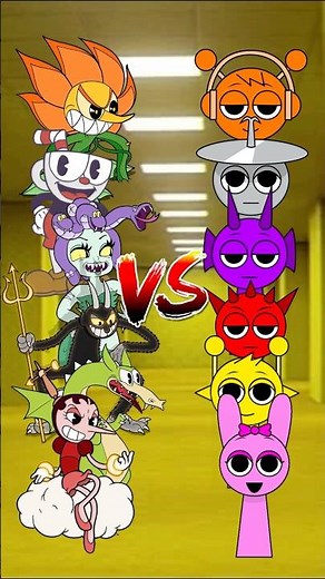 Cuphead Squad VS Sprunki #shorts #cuphead #sprunki