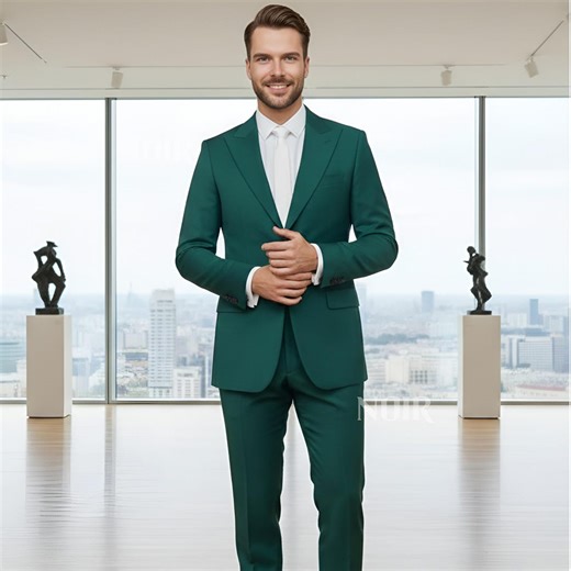 Emerald Green Men’s Wedding Suit | Groom Wedding Suit Trauanzug Herren Costume Homme Elegant Groom Outfit Formal Menswear Herren Anzug - Etsy